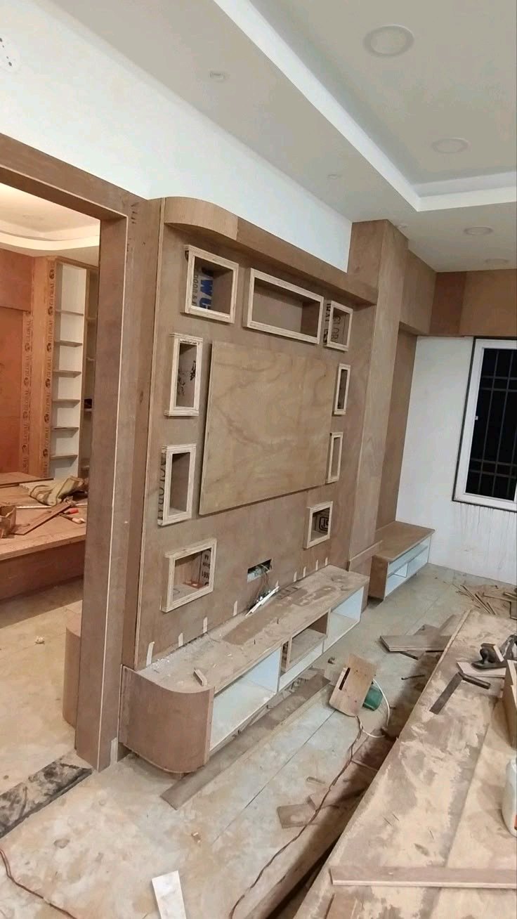 spece sevar furniture - TV Wall unit Design Portfolio Work in Ahmedabad