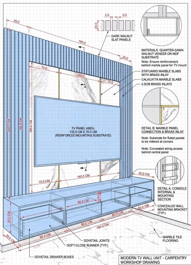 Balaji Furniture - t.v. unit Design Portfolio Work in India