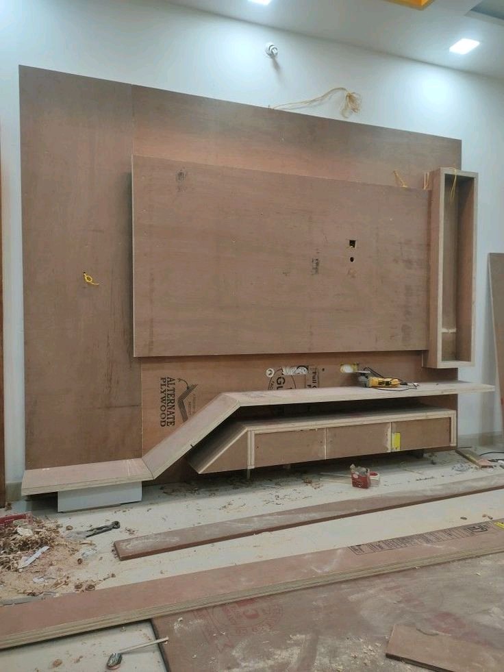 spece sevar furniture - TV Wall unit Design Portfolio Work in Ahmedabad