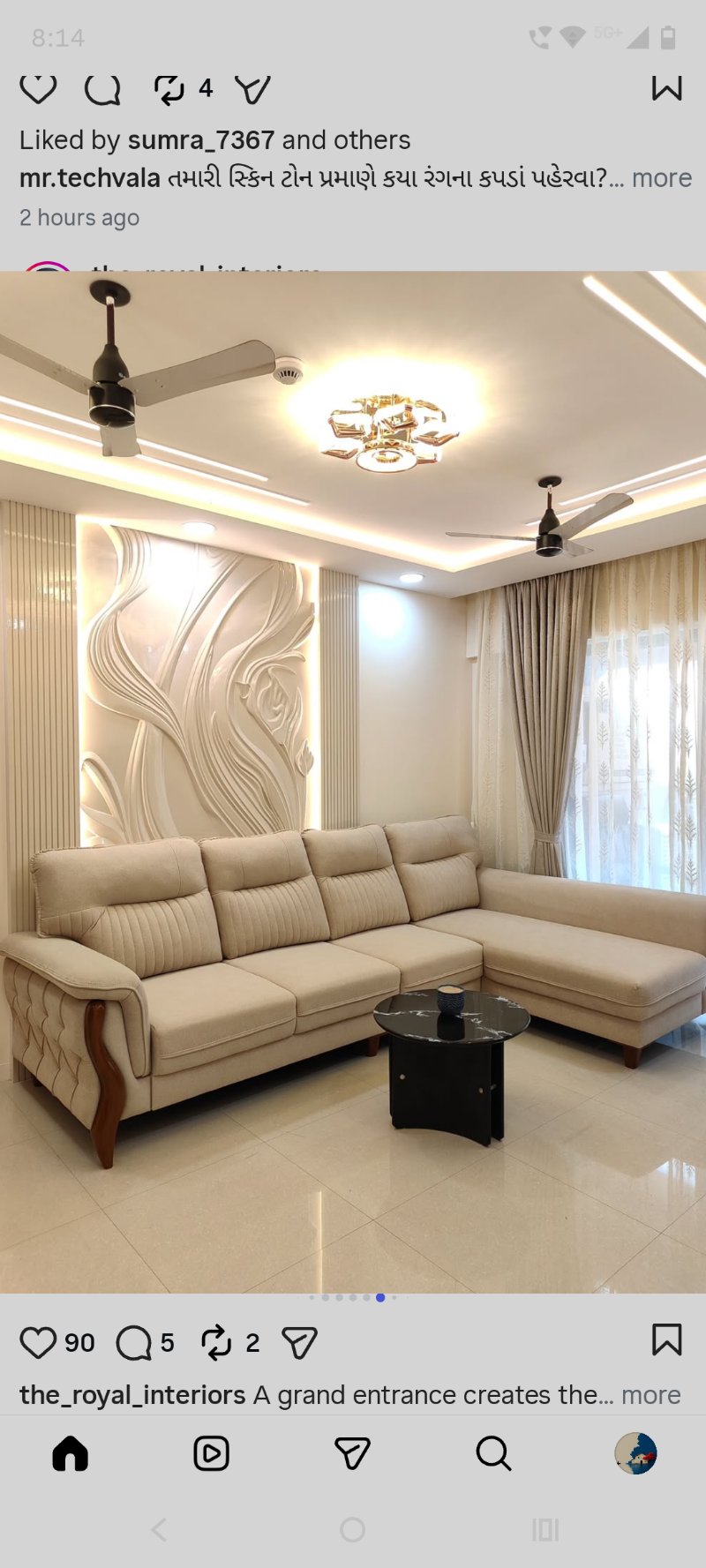Innovation Decor - Living room Design Portfolio Work in India