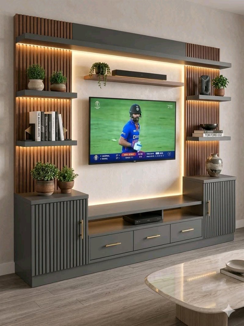 Balaji Furniture - t.v. unit Design Portfolio Work in India