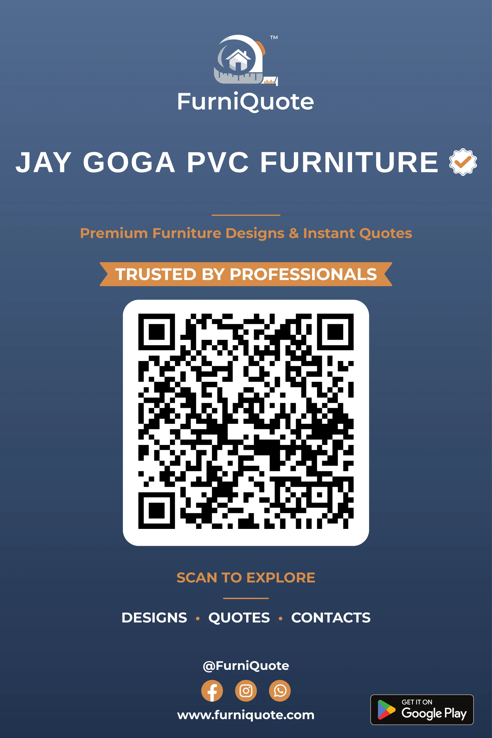 Jay Goga Pvc Furniture - Verified Furniture Business Standee in India