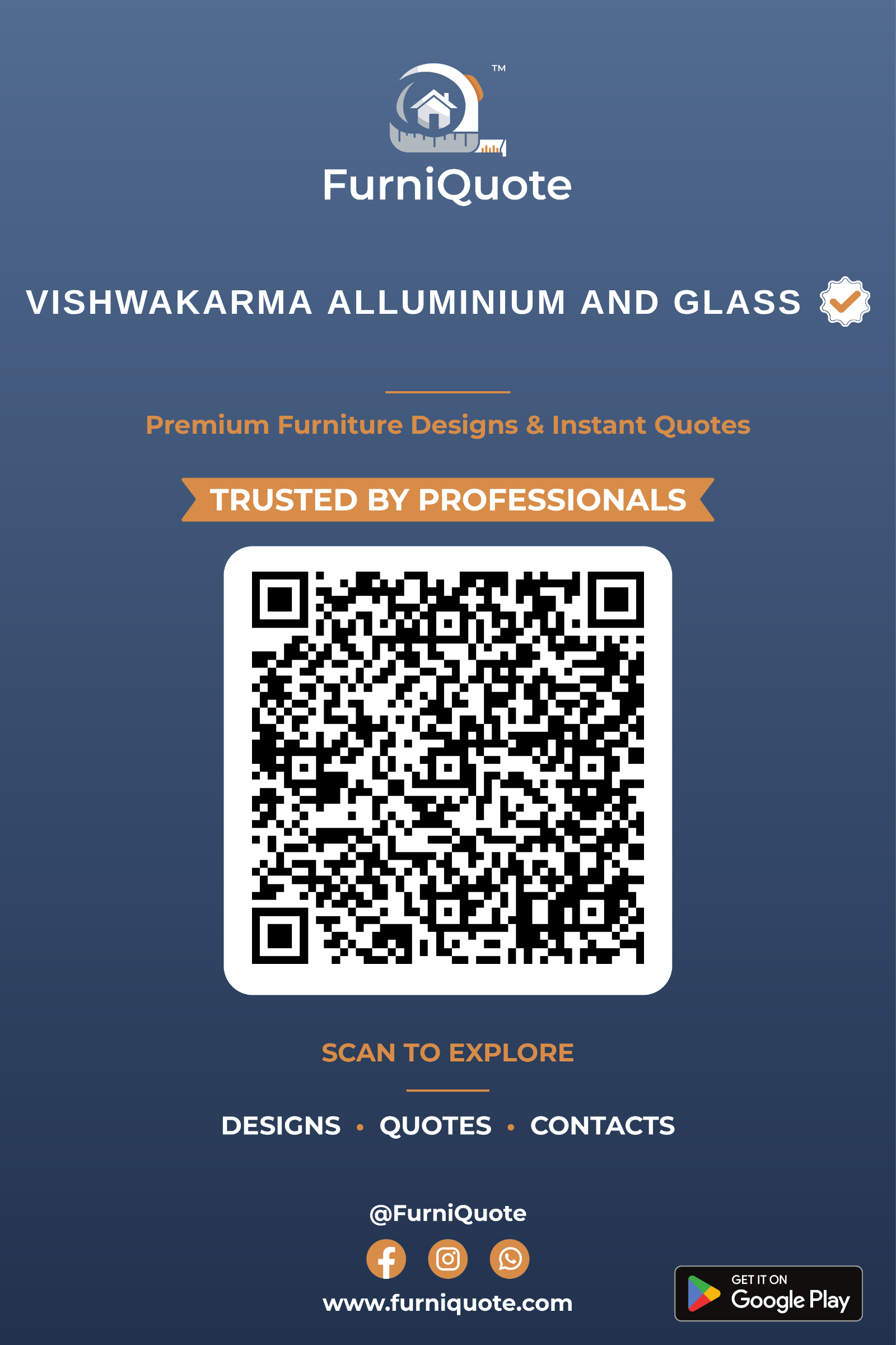 Vishwakarma Alluminium And Glass - Verified Furniture Business Standee in India