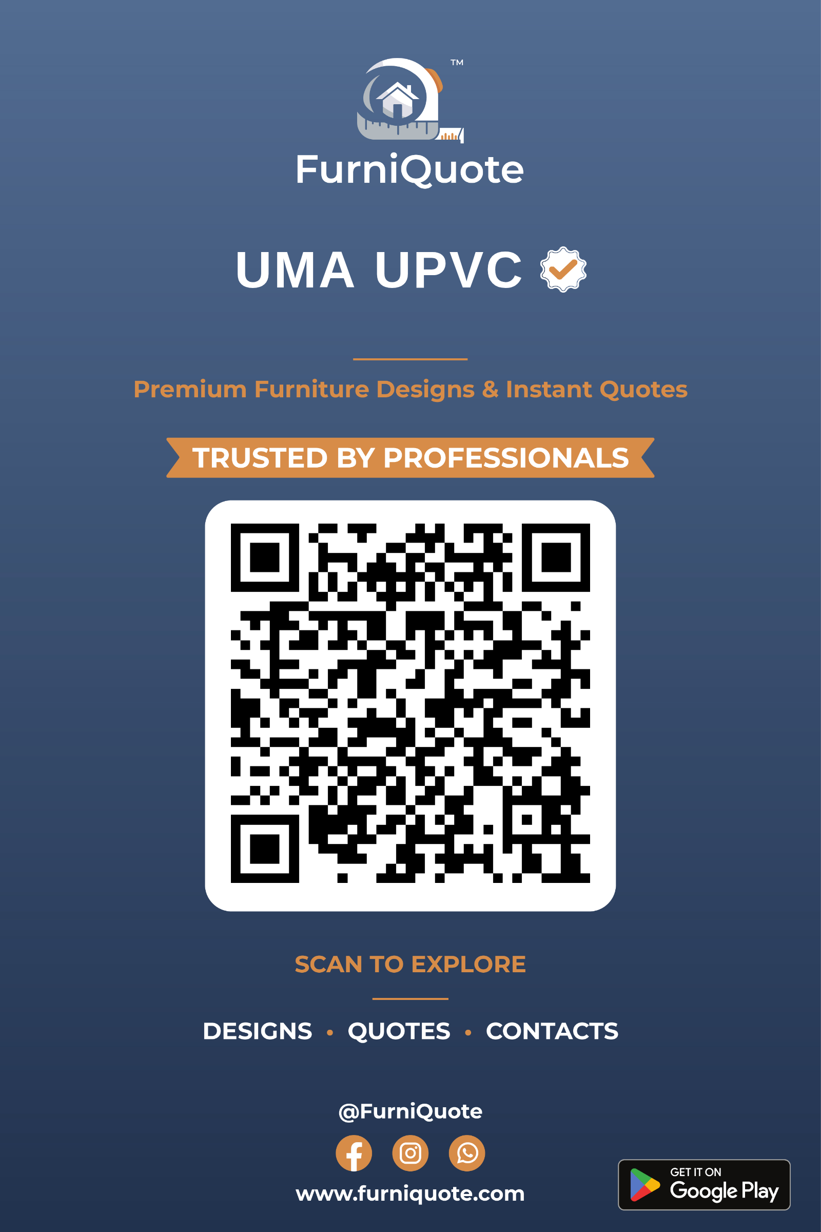 UMA UPVC - Verified Furniture Business Standee in India